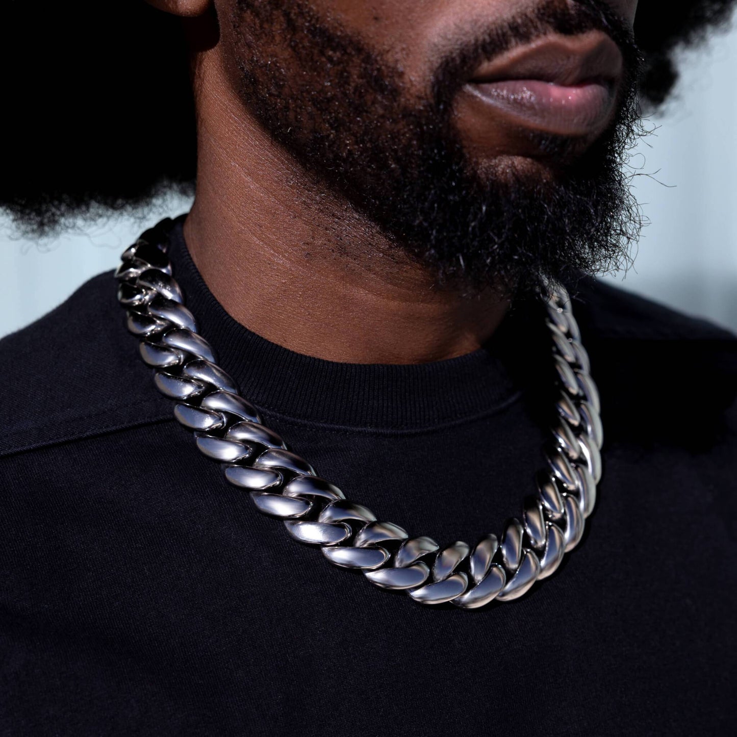 Miami Cuban Chain in White Gold - 25mm