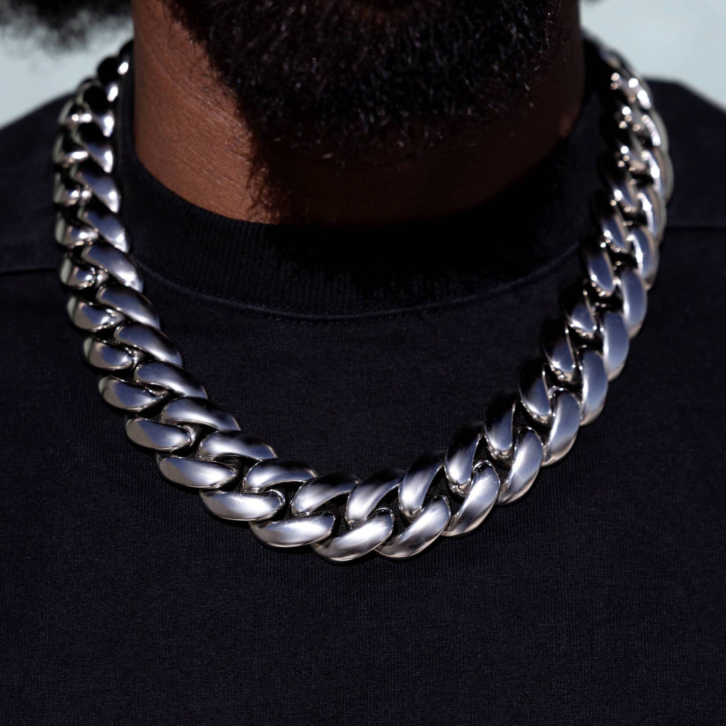 Miami Cuban Chain in White Gold - 25mm