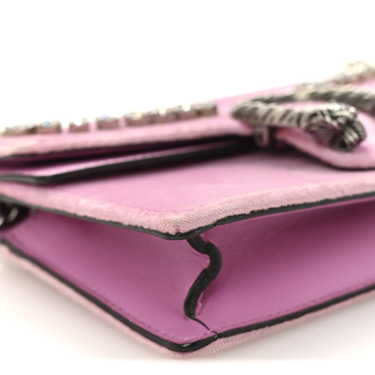 Velvet Crystal Super Mini Dionysus Shoulder Bag Malva