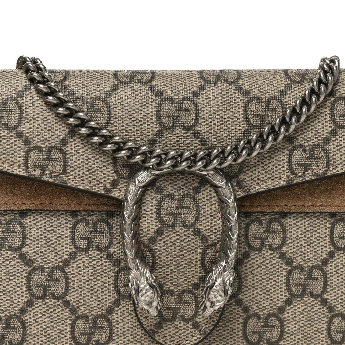 GG Supreme Monogram Super Mini Dionysus Shoulder Bag Taupe