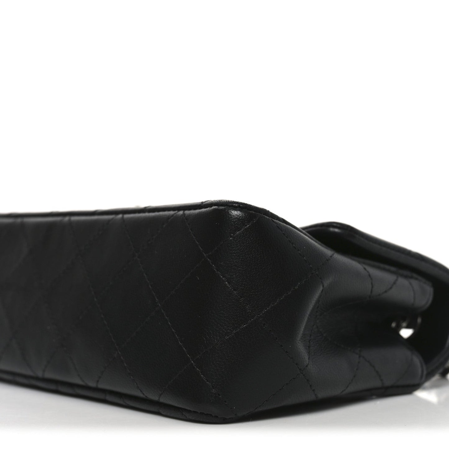 Lambskin Quilted Mini Rectangular Flap Black