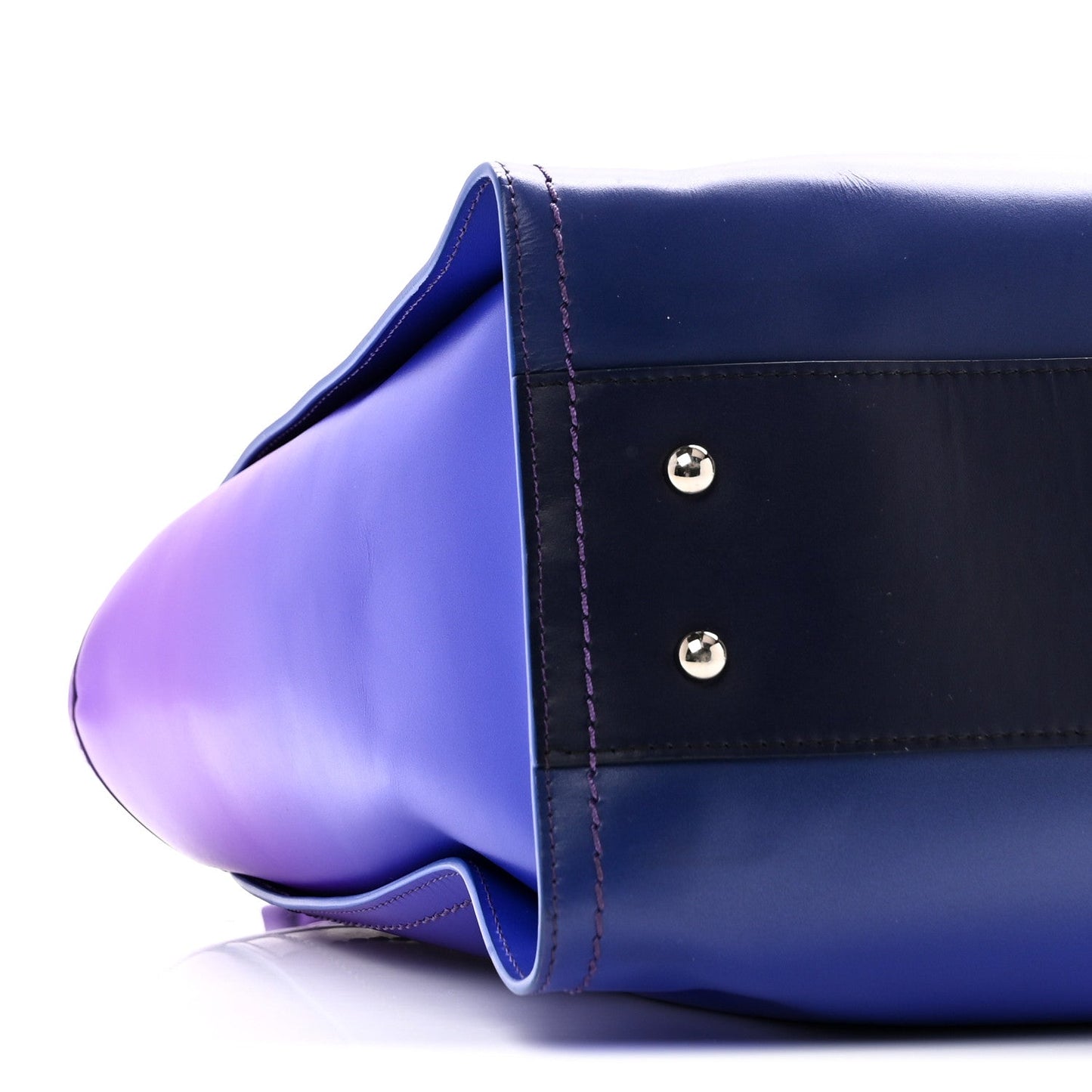Shaded Calfskin Small Deauville Tote Purple Blue