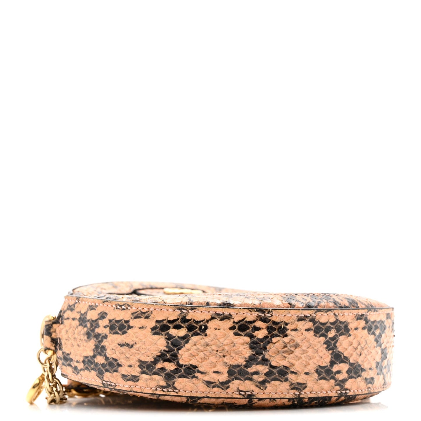 Snakeskin GG Ophidia Round Crossbody Bag