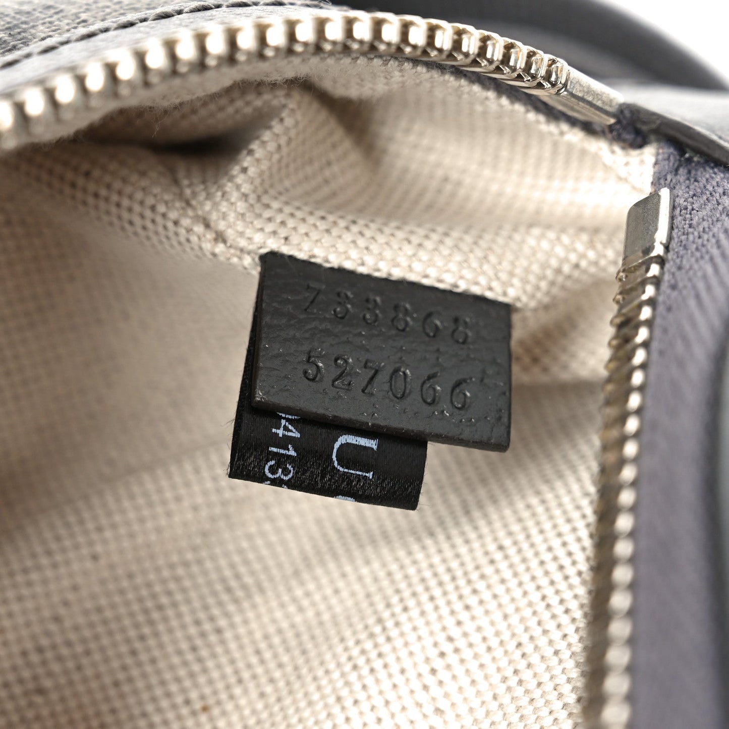 GG Supreme Monogram Textured Dollar Calfskin Ophidia Belt Bag Grey Black Graphite Grey