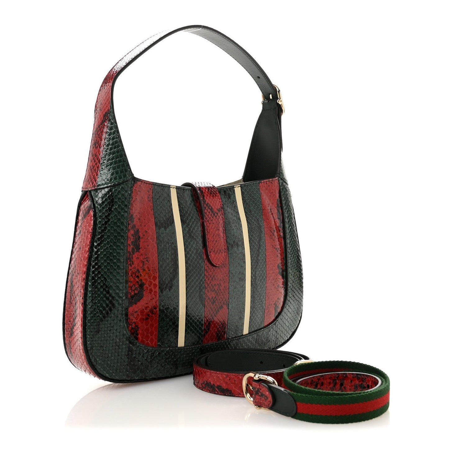 Snakeskin Web Small Jackie 1961 Hobo Green