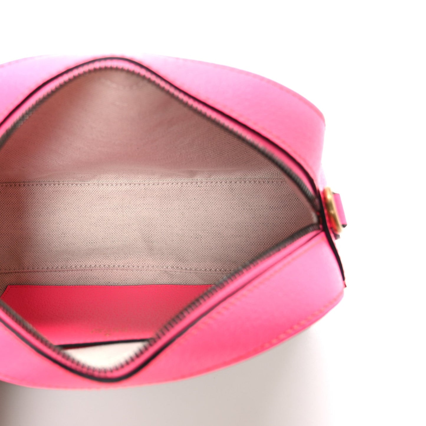 GG Supreme Monogram Textured Dollar Calfskin Web Ophidia Small Crossbody Bag Beige Ebony Fuchsia