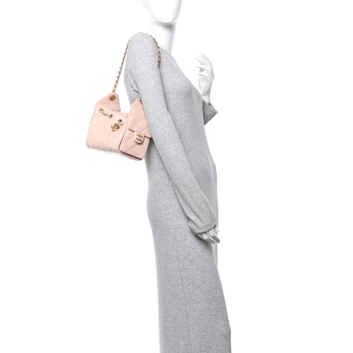 Caviar Quilted Mini Chanel 25 Handbag Light Pink