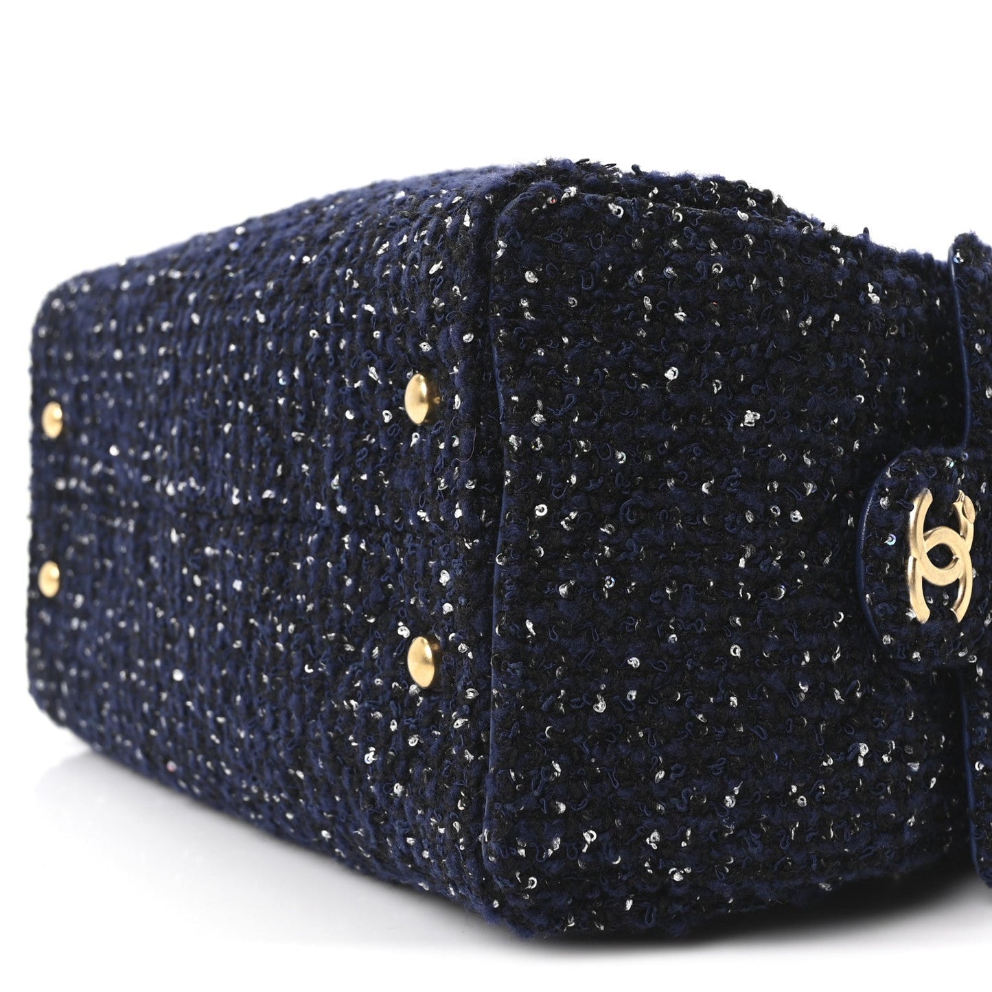 Tweed Quilted Small Chanel 25 Handbag Blue