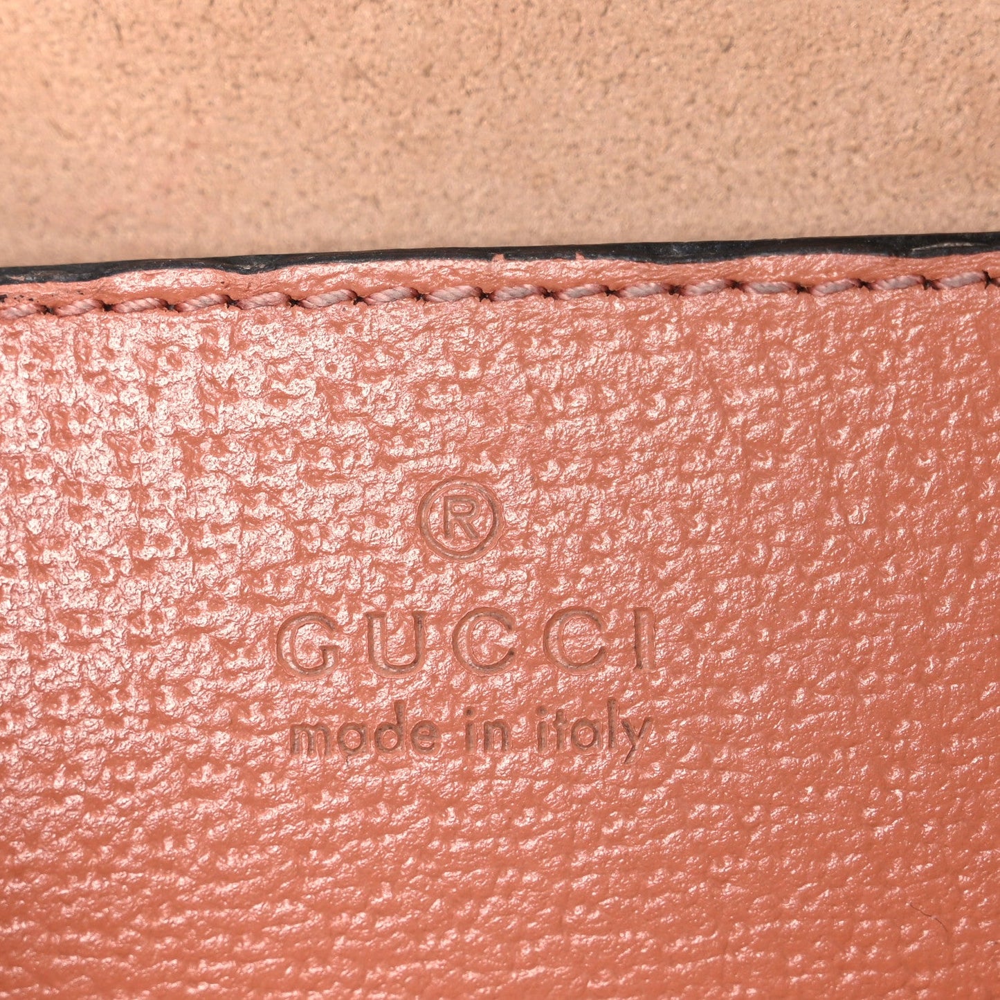 Monogram Textured Dollar Calfskin Small Ophidia Dome Shoulder Bag Cloche Rose Pink