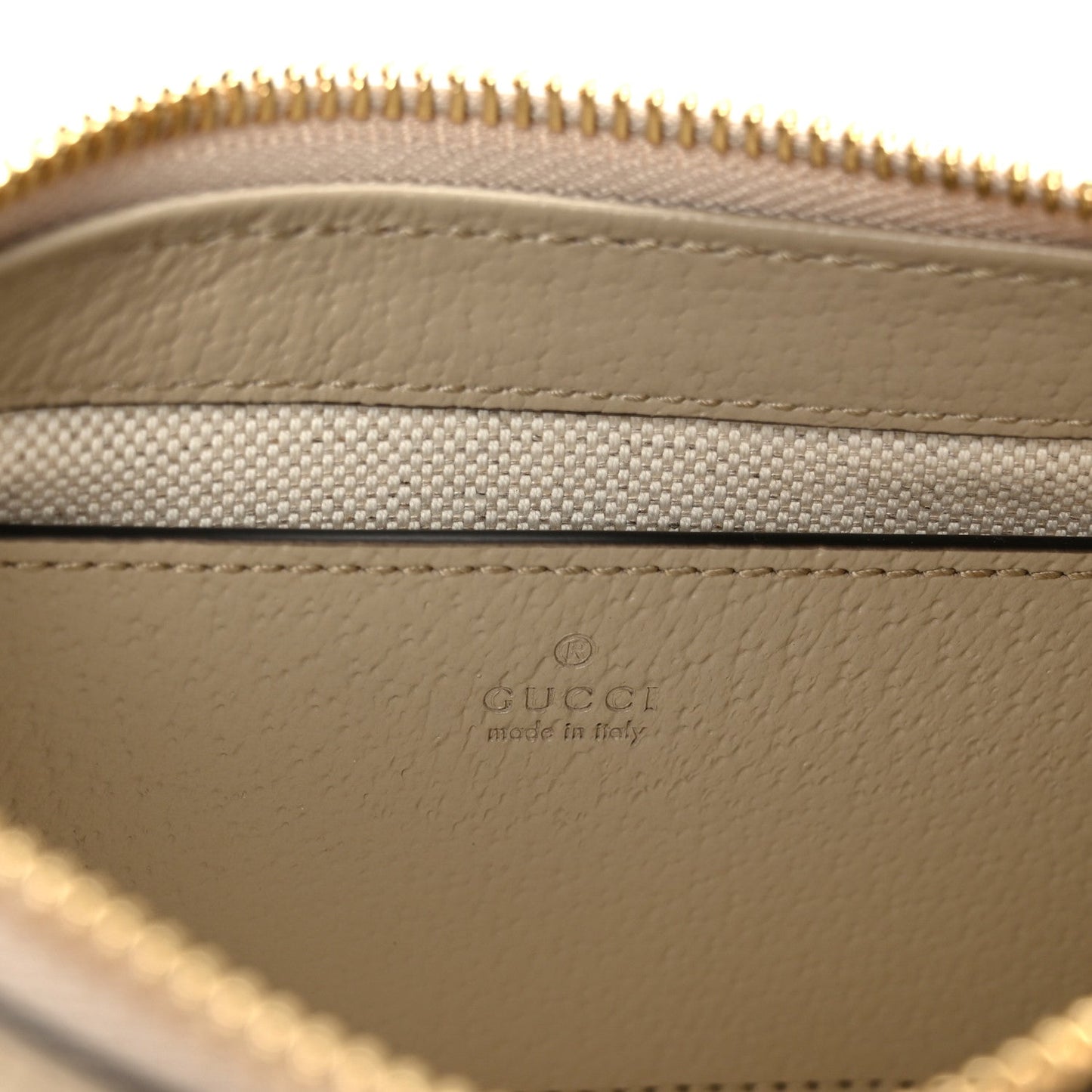 GG Supreme Monogram Textured Dollar Calfskin Web Mini Ophidia GG Handbag Beige Mystic White Oatmeal