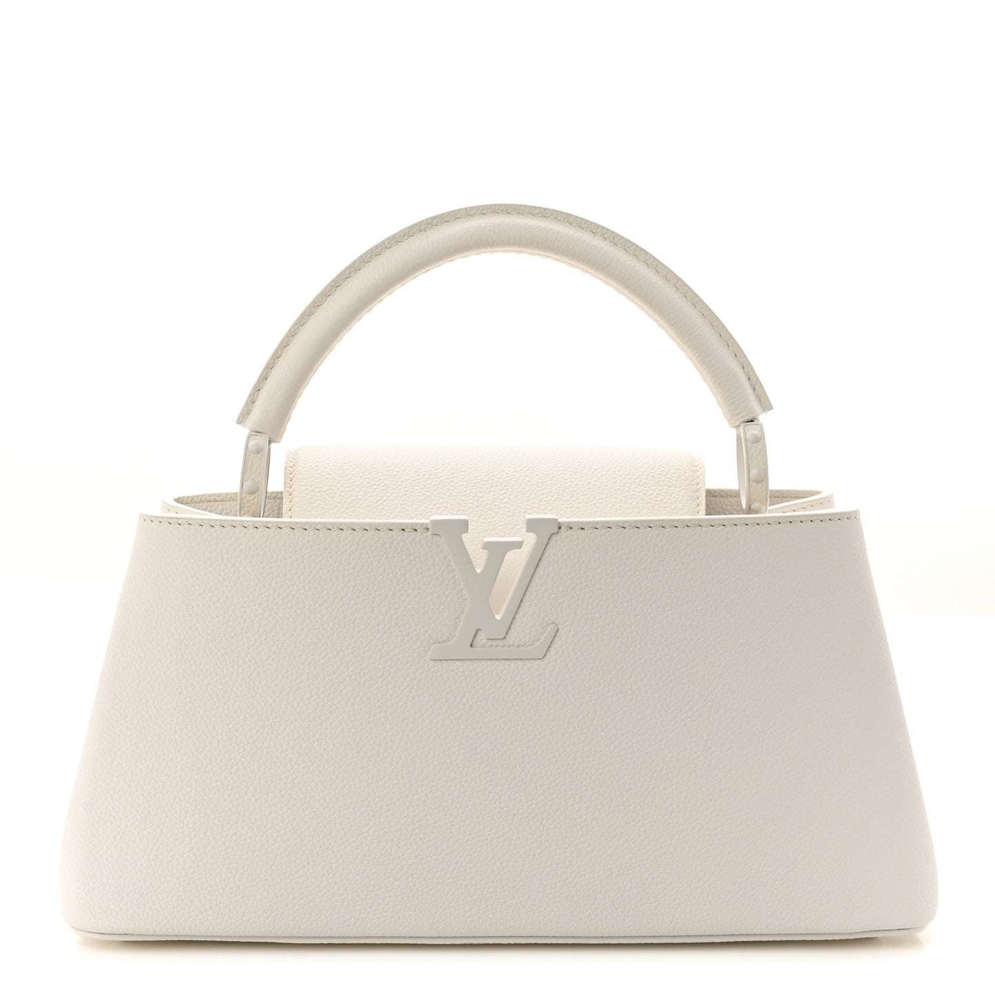 Taurillon Capucines East West MM Optic White