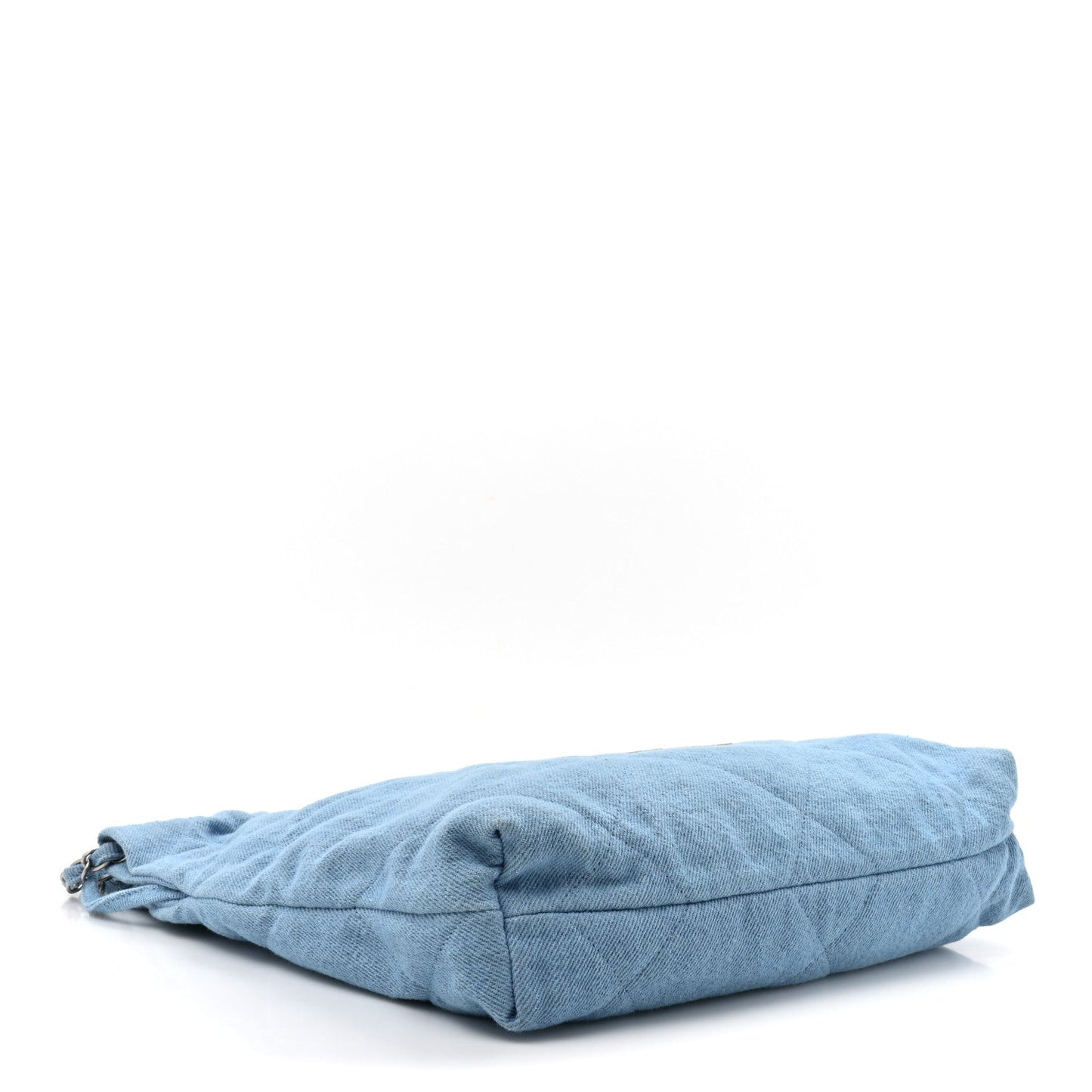 Denim Quilted Chanel 22 Light Blue