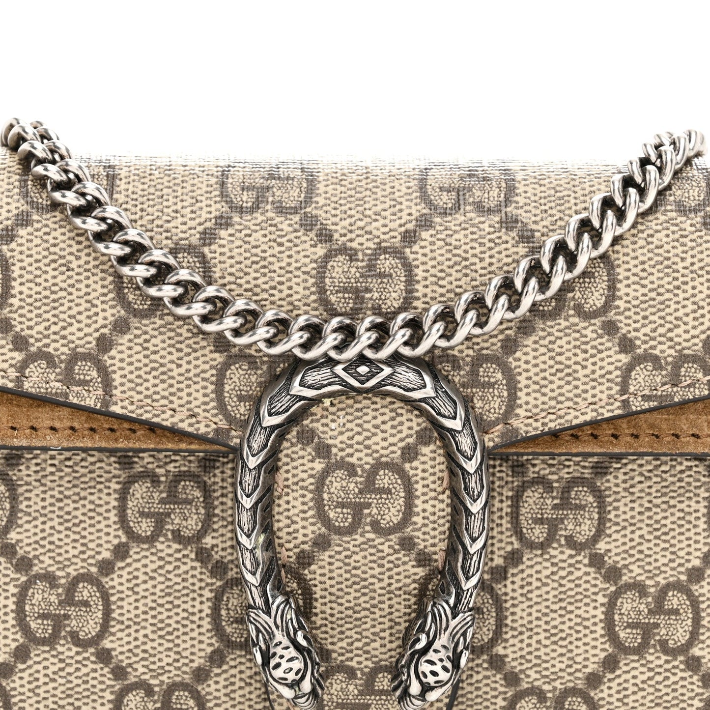 GG Supreme Monogram Super Mini Dionysus Shoulder Bag Taupe