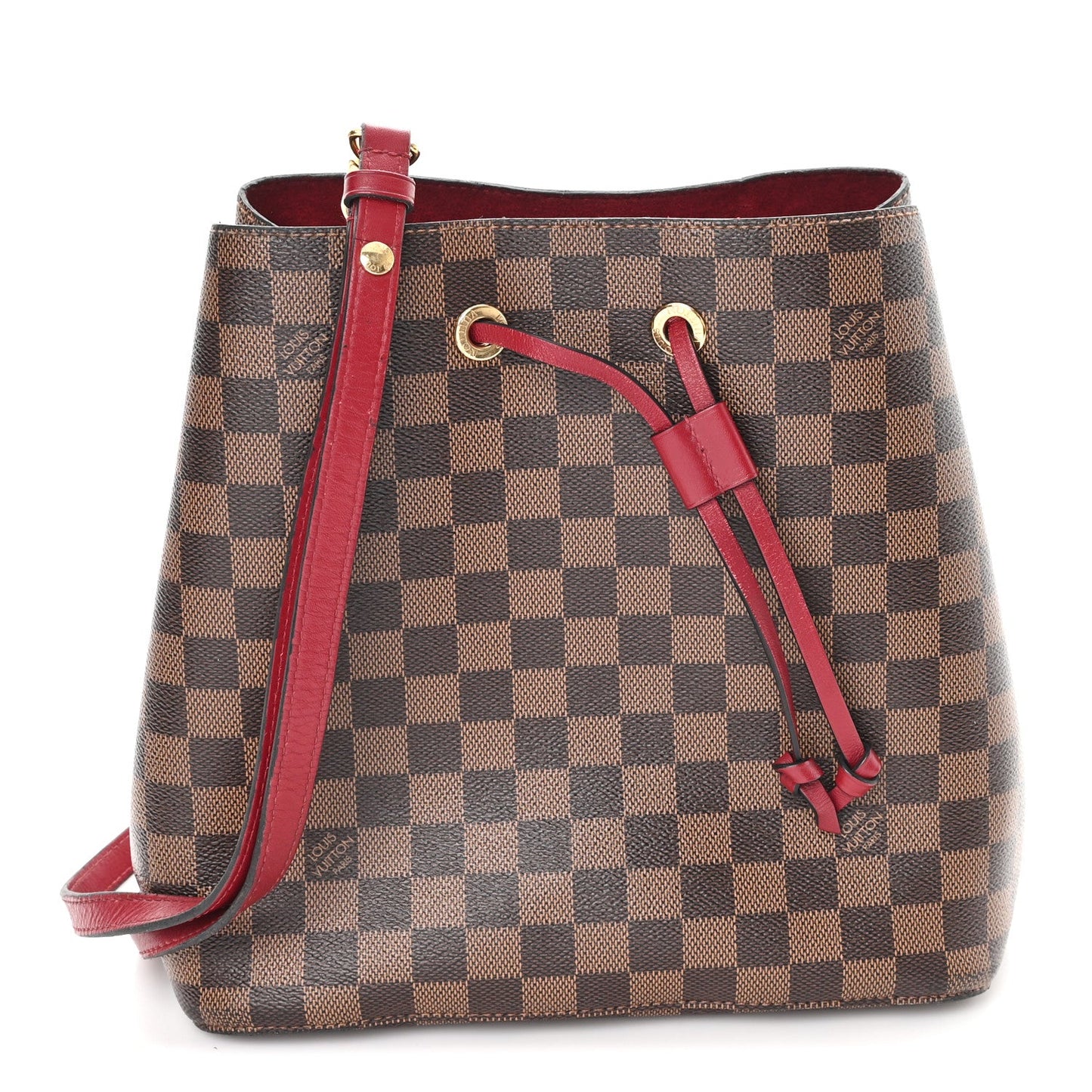Damier Ebene Neonoe MM Cherry Berry