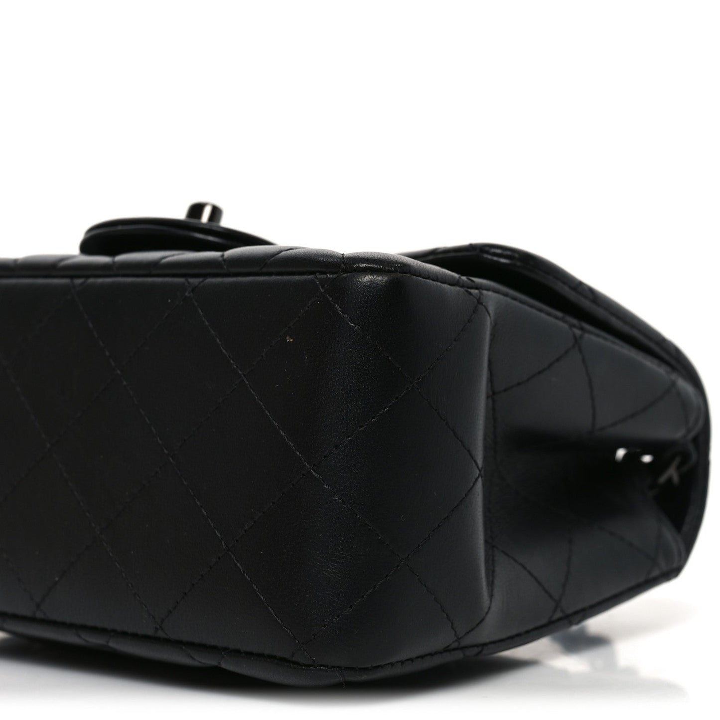 Lambskin Quilted Mini Square Flap So Black