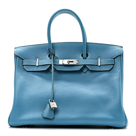 Togo Birkin 35 Blue Jean