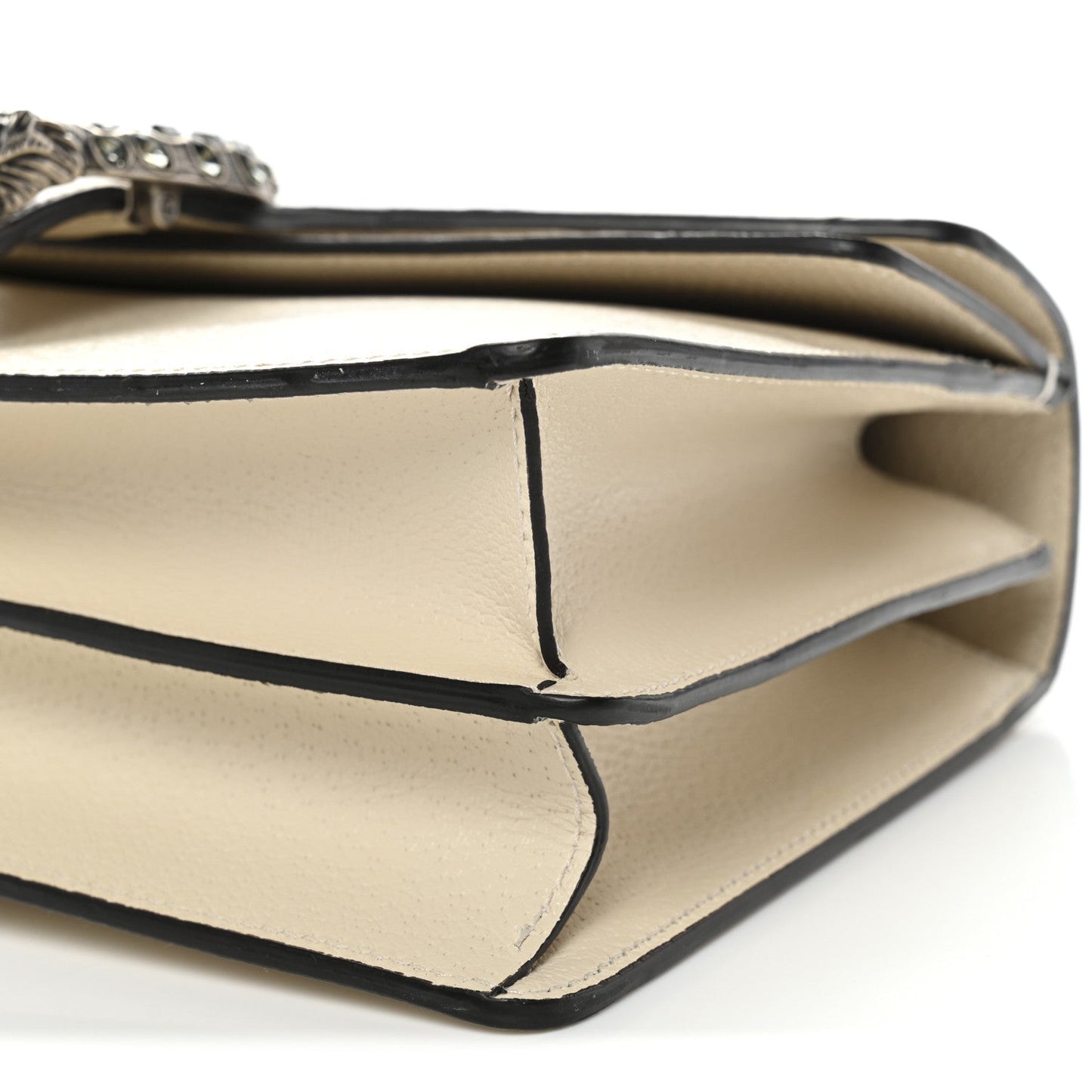 Textured Calfskin Crystal Small Dionysus Shoulder Bag Mystic White