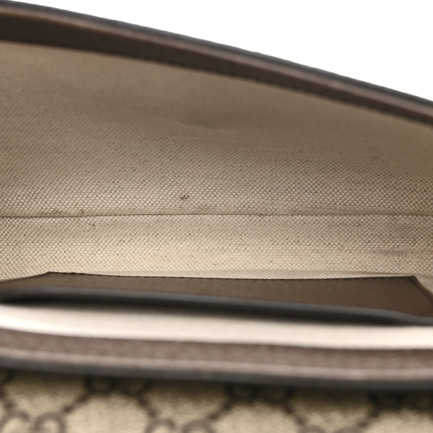 GG Supreme Monogram Textured Dollar Calfskin Web Mini Ophidia Envelope Shoulder Bag Beige Ebony New Acero