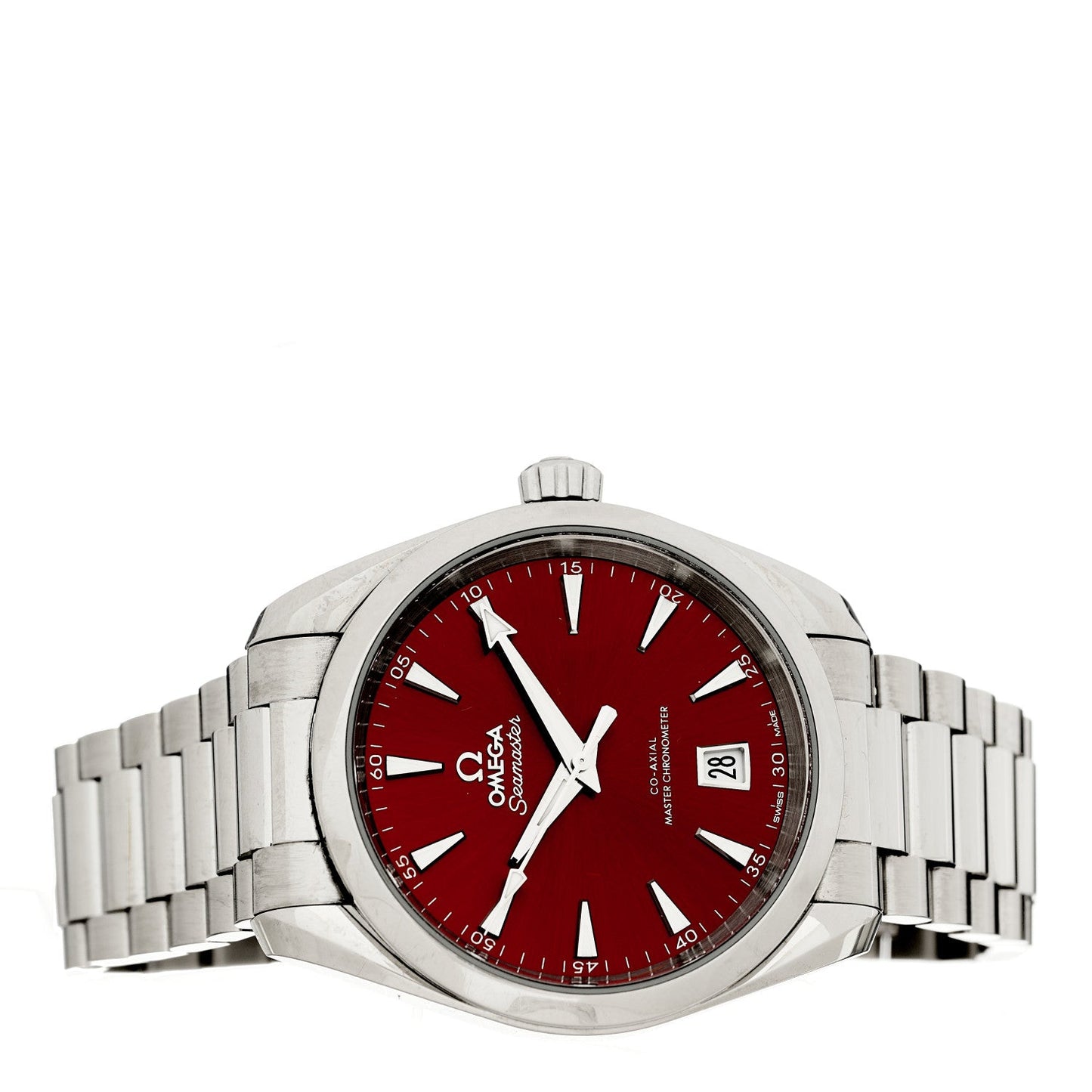 Stainless Steel 38mm Seamaster Aqua Terra Master Co-Axial Chronometer Automatic Watch Red 220.10.38.20.13.003