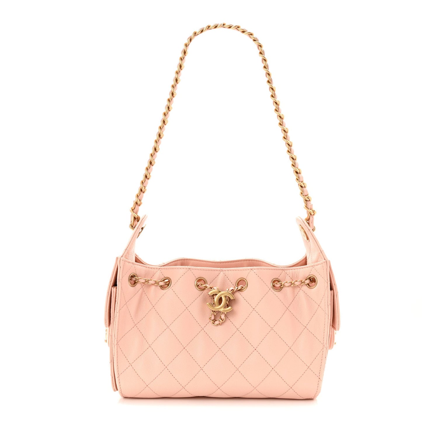 Caviar Quilted Mini Chanel 25 Handbag Light Pink