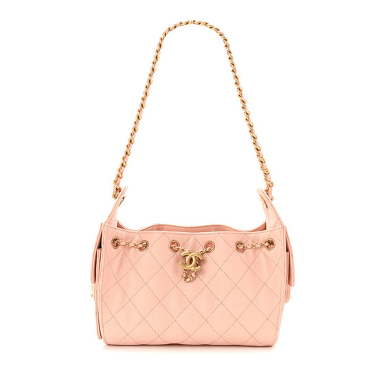 Caviar Quilted Mini Chanel 25 Handbag Light Pink
