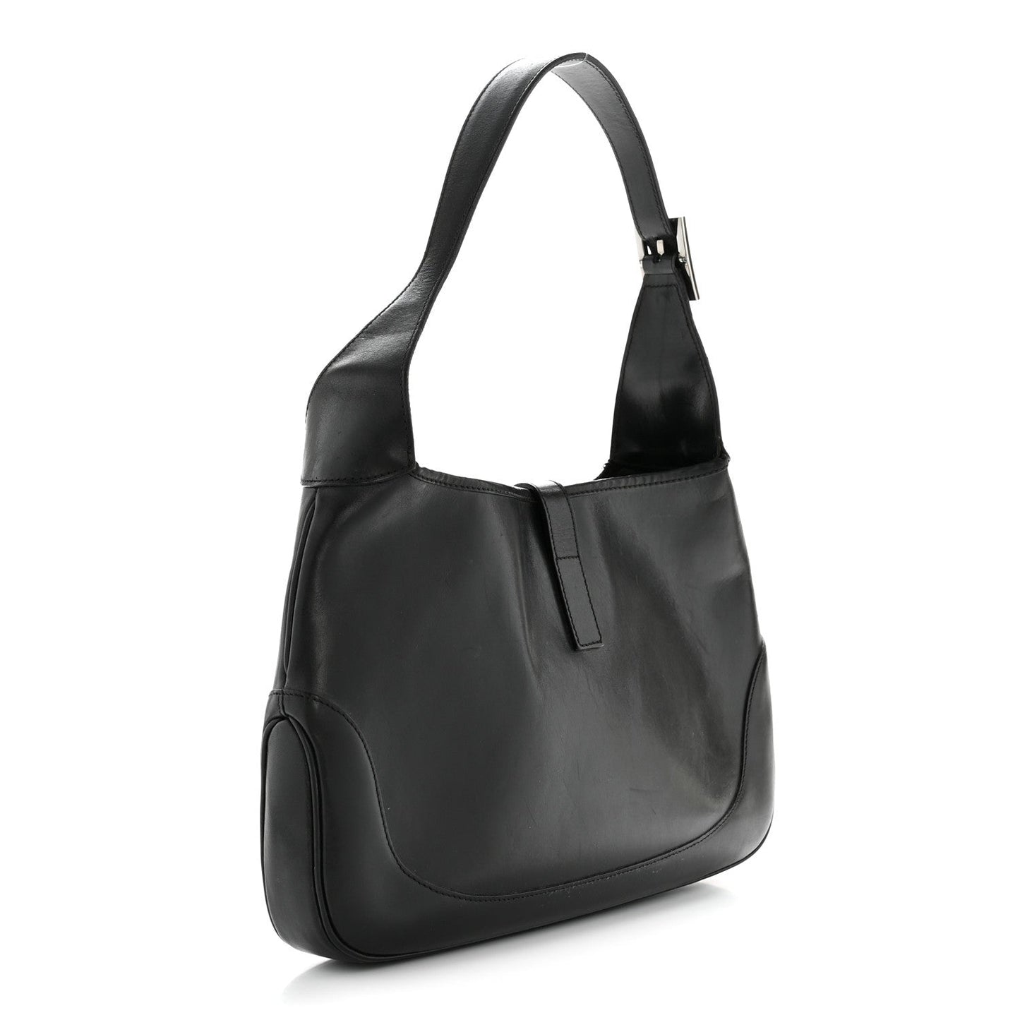 Calfskin Small Jackie O Hobo Black