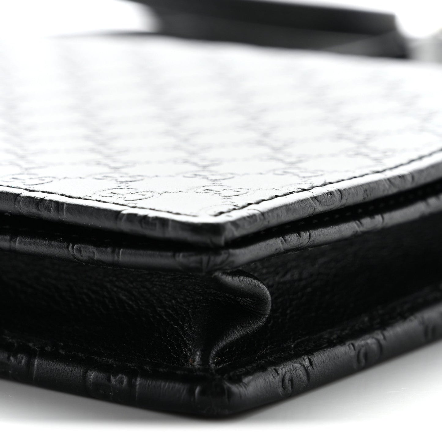 Soft Microguccissima Crossbody Wallet Black
