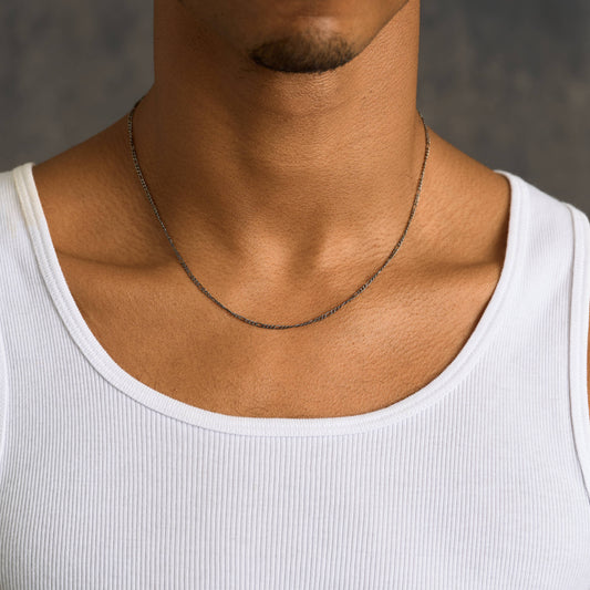 Figaro Chain in Black - 2mm
