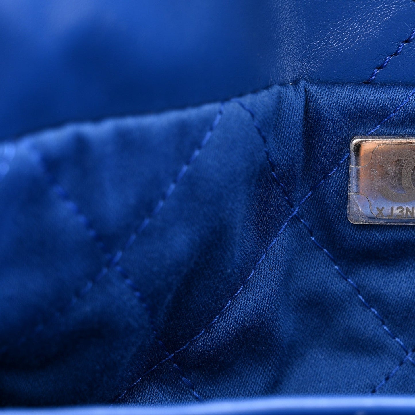 Shiny Calfskin Quilted Chanel 22 Blue
