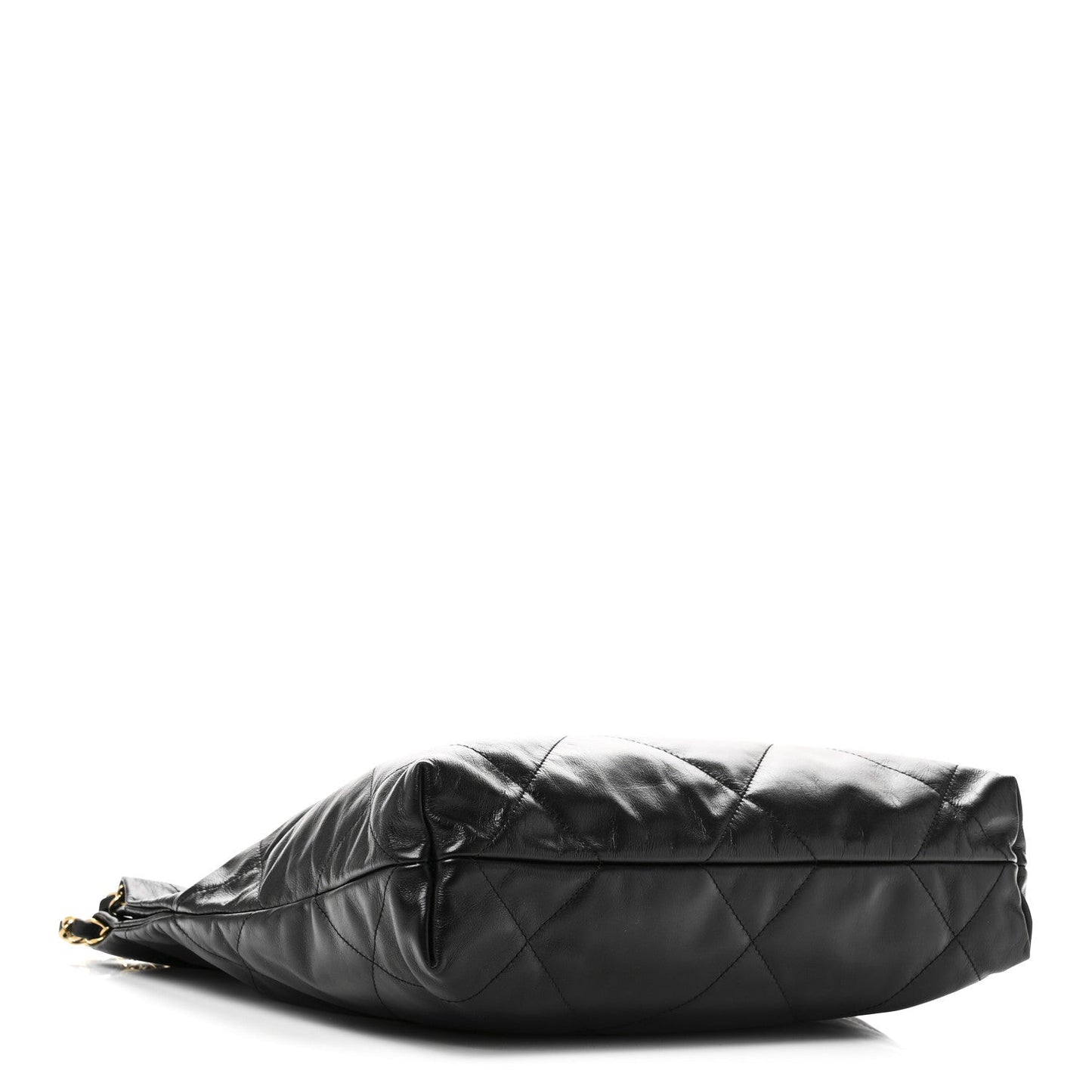 Shiny Calfskin Quilted Small Chanel 22 Black