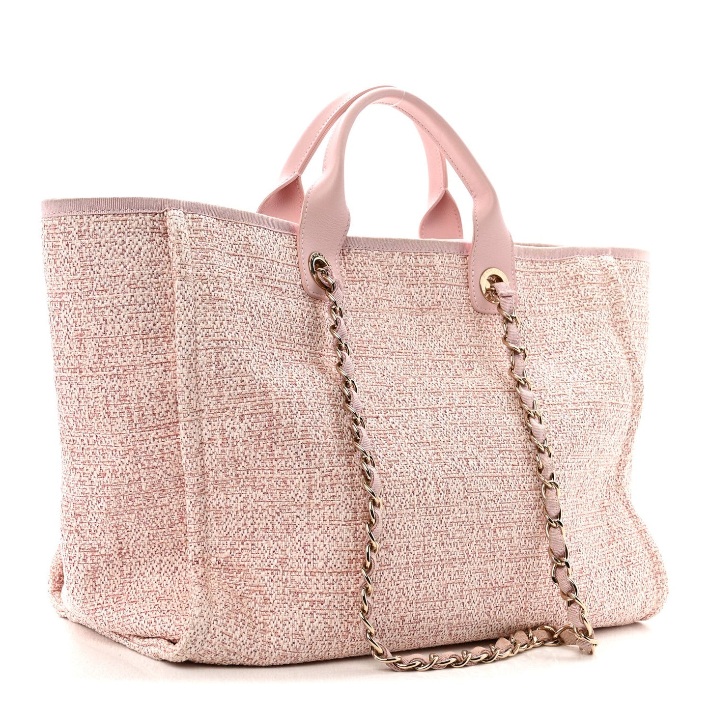 Lurex Boucle Deauville Medium Tote Pink