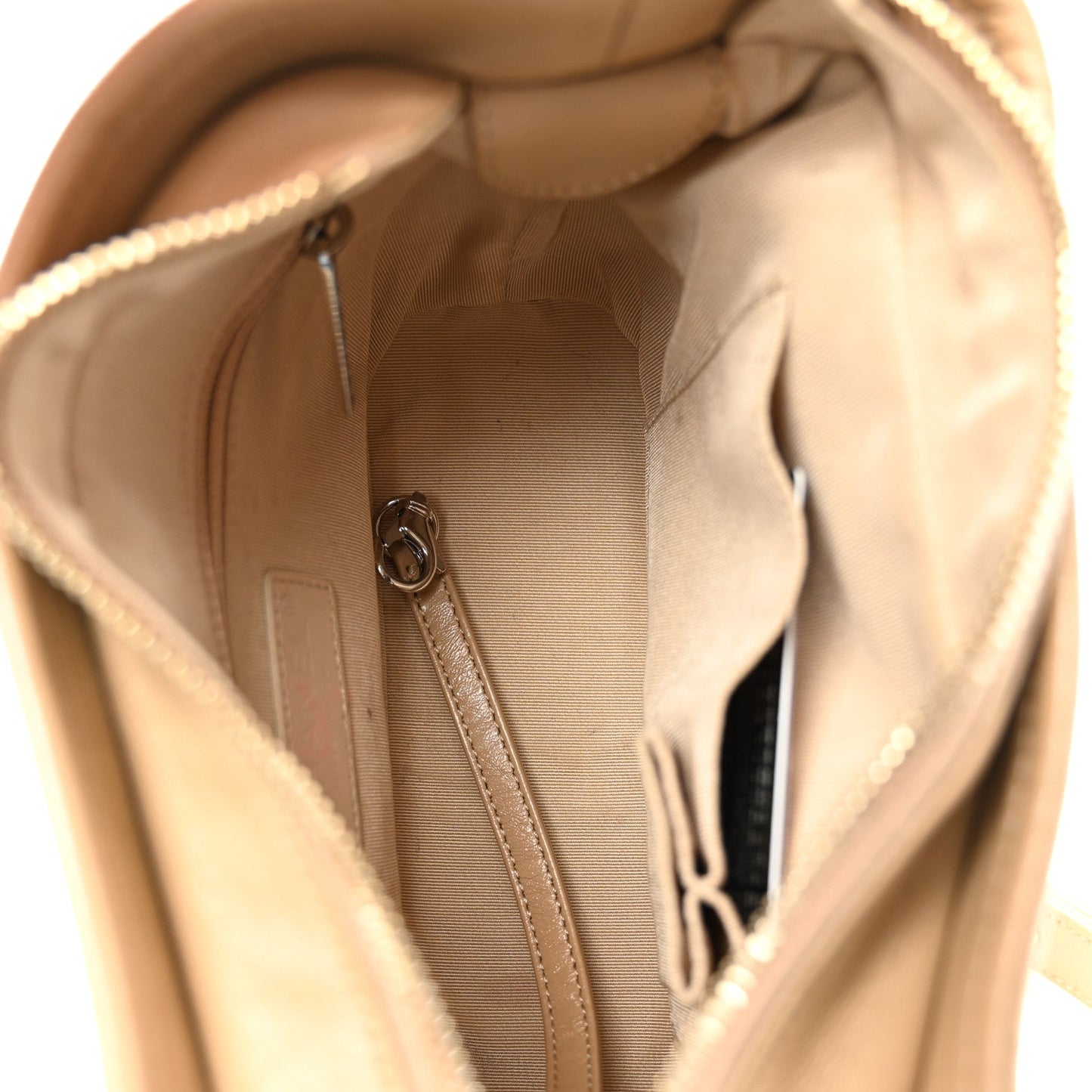 Aged Calfskin Quilted Small Gabrielle Hobo Beige