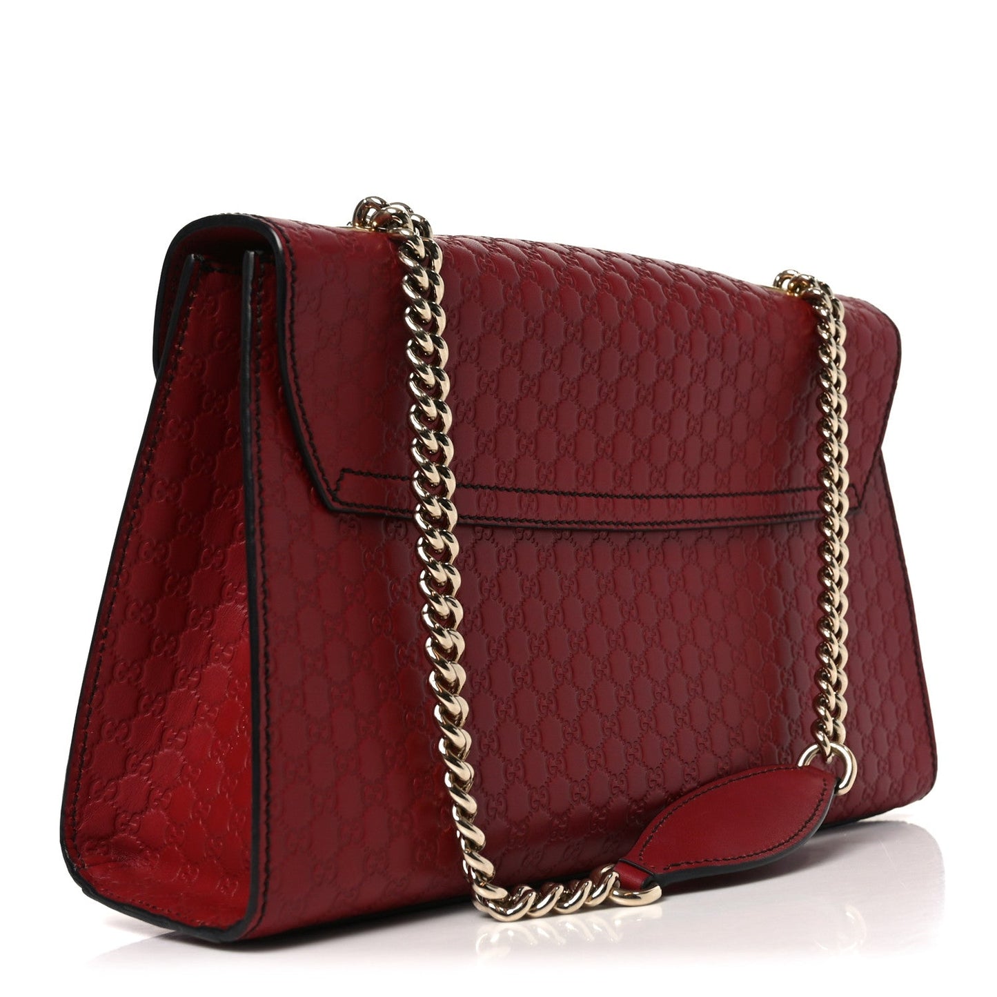 Microguccissima Medium Emily Chain Shoulder Bag Red