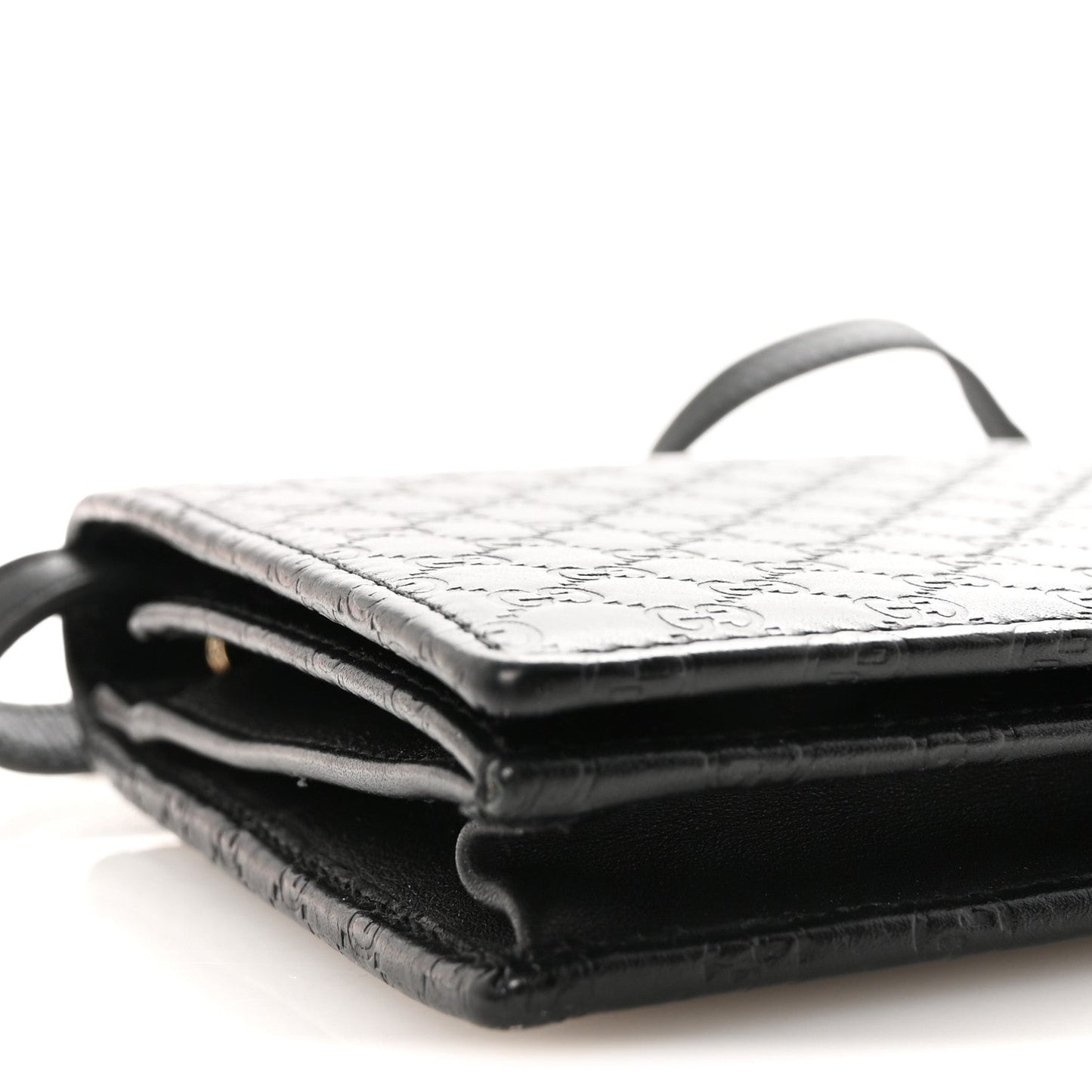 Microguccissima Crossbody Wallet Black