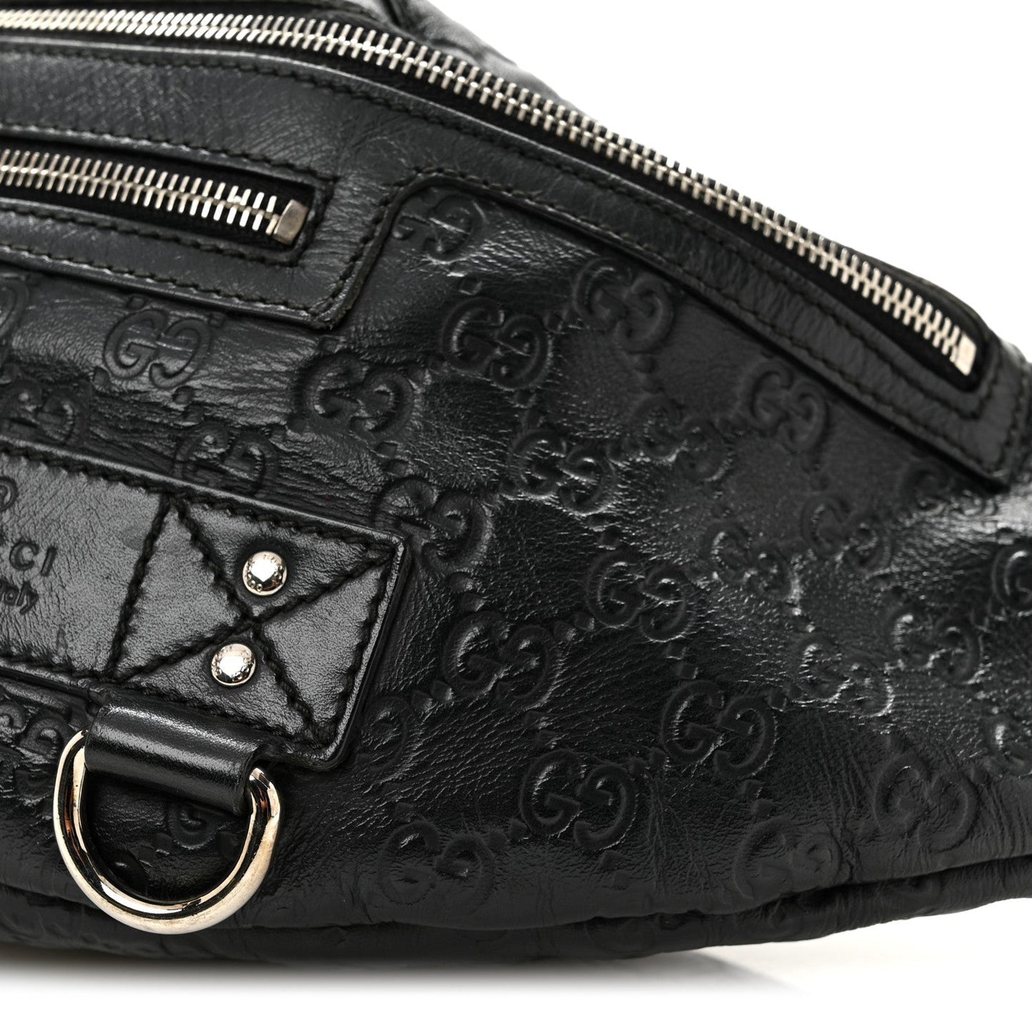 Guccissima Web Belt Bag Black