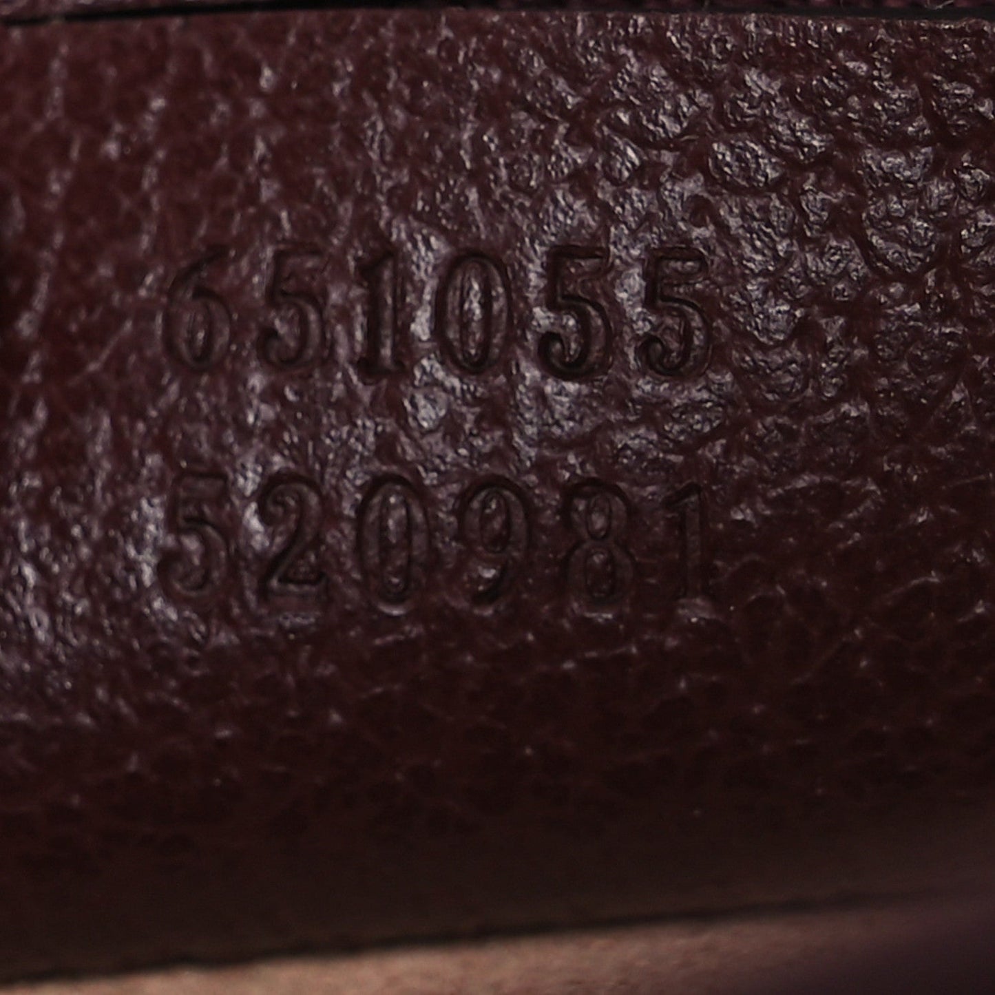 GG Supreme Monogram Textured Dollar Calfskin Web Small Ophidia Padlock Top Handle Bag Bordeaux