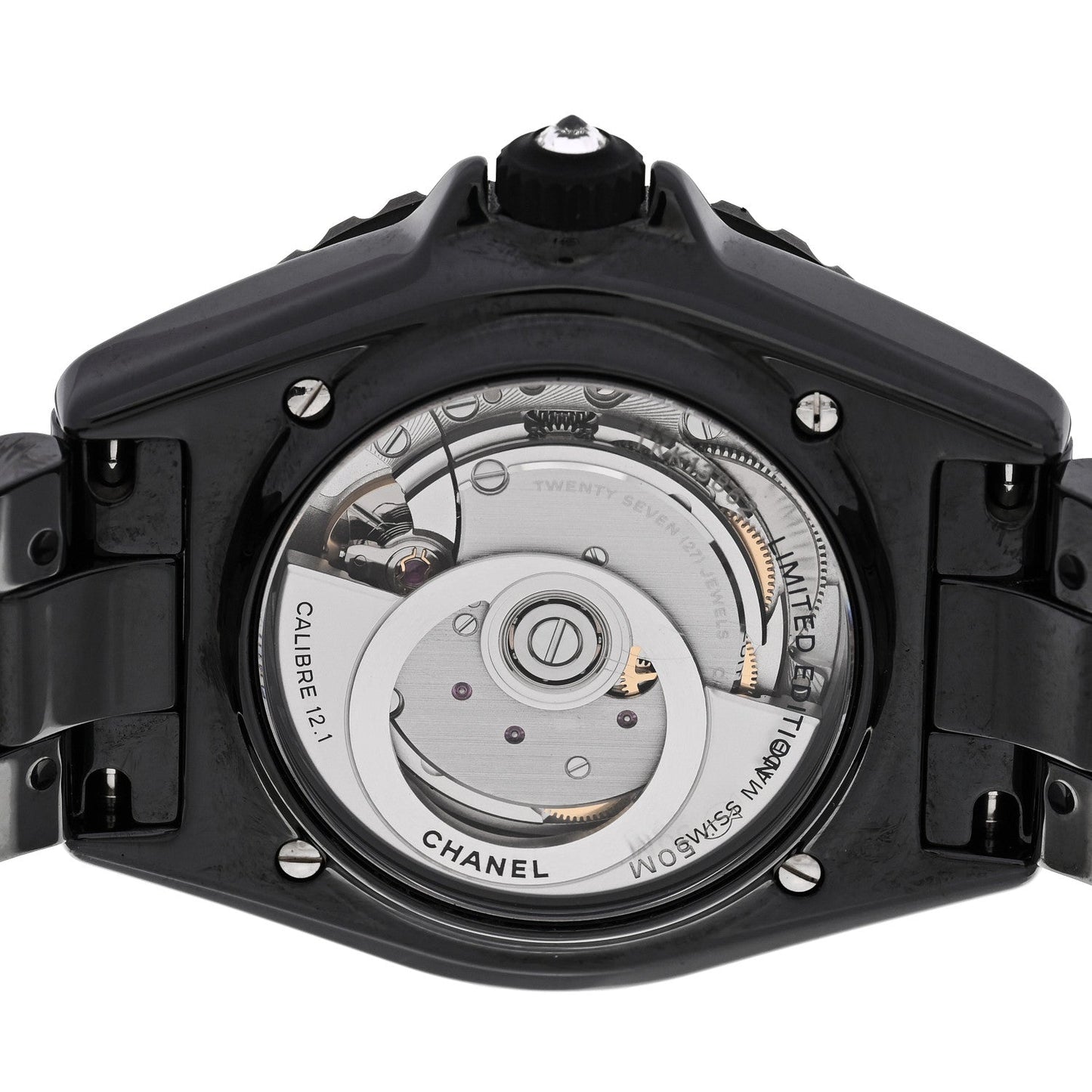 Stainless Steel Ceramic 38mm J12 Limited Edition Mademoiselle Couture Automatic Watch Black