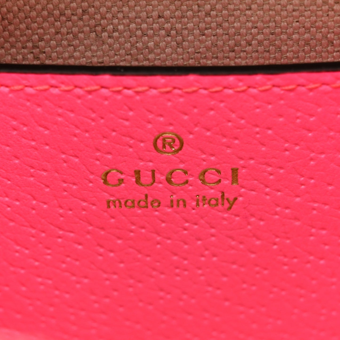 GG Supreme Monogram Textured Dollar Calfskin Web Ophidia Small Crossbody Bag Beige Ebony Fuchsia