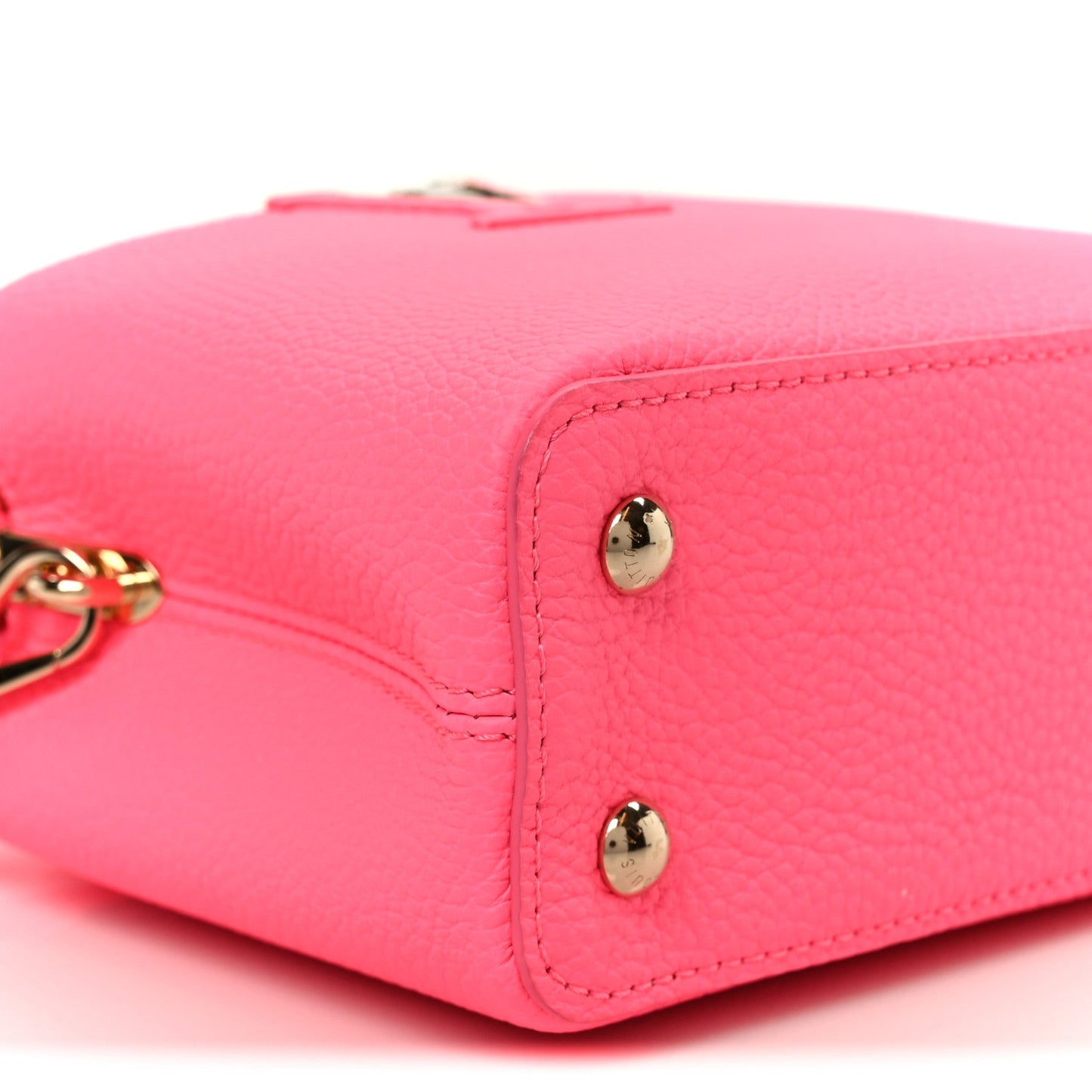 Taurillon Monogram Tuffetage Capucines Mini Fluo Pink