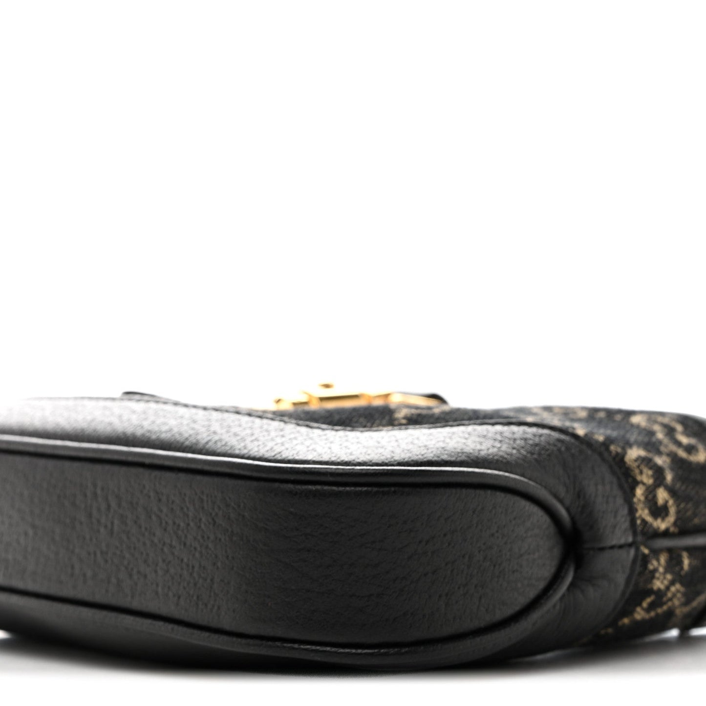 Jacquard Black Denim GG Monogram Textured Dollar Calfskin Mini Jackie 1961 Hobo Black Ivory