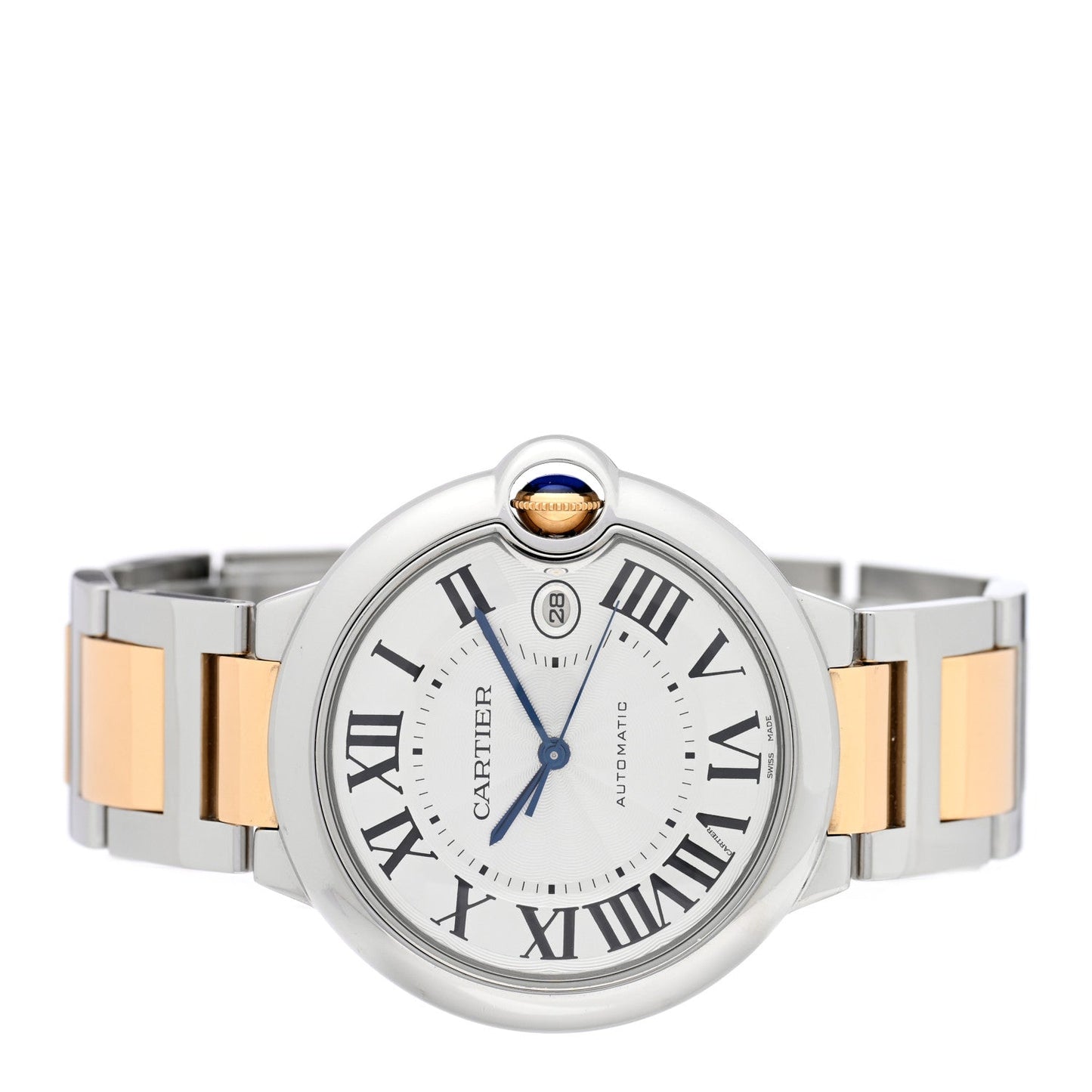 Stainless Steel 18K Yellow Gold 42mm Ballon Bleu De Cartier Automatic Watch