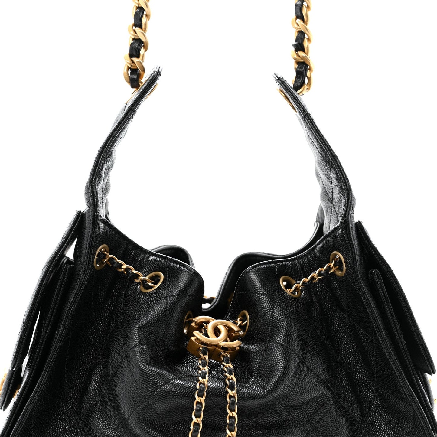 Caviar Quilted Small Chanel 25 Handbag Black