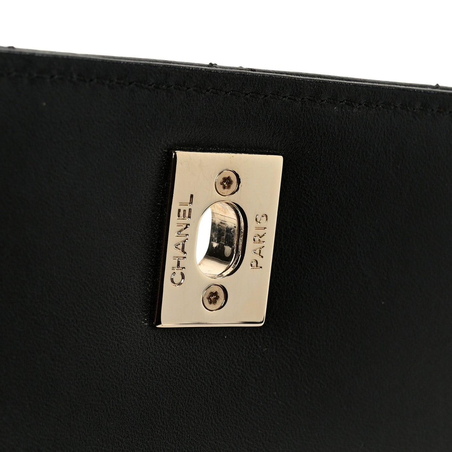 Lambskin Quilted Mini Trendy CC Dual Handle Flap Bag Black