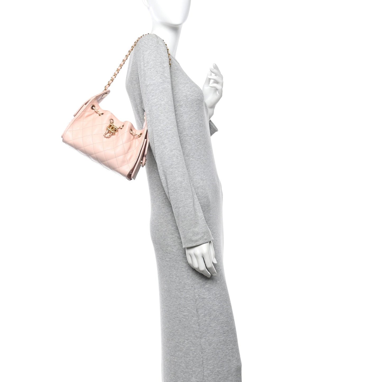 Caviar Quilted Mini Chanel 25 Handbag Light Pink