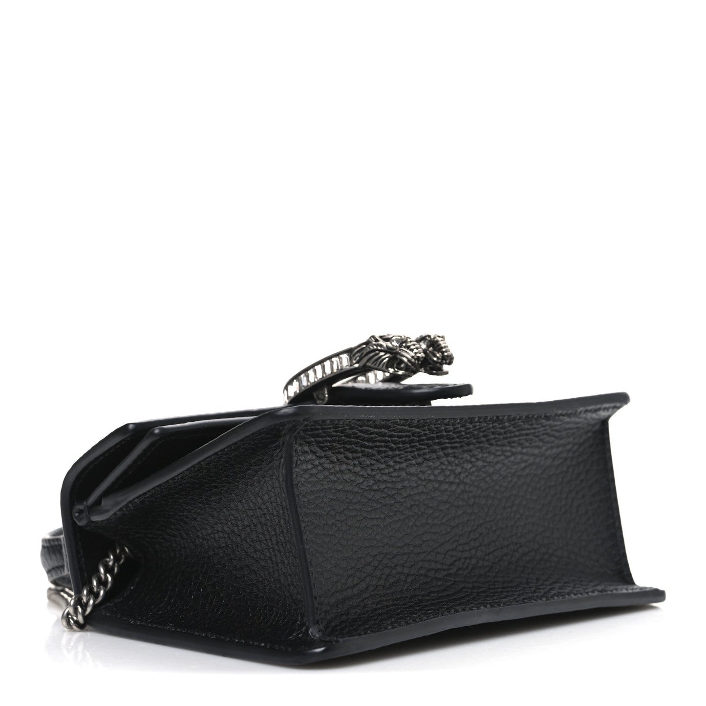 Dollar Calfskin Crystal Mini Dionysus Top Handle Bag Black Crystal