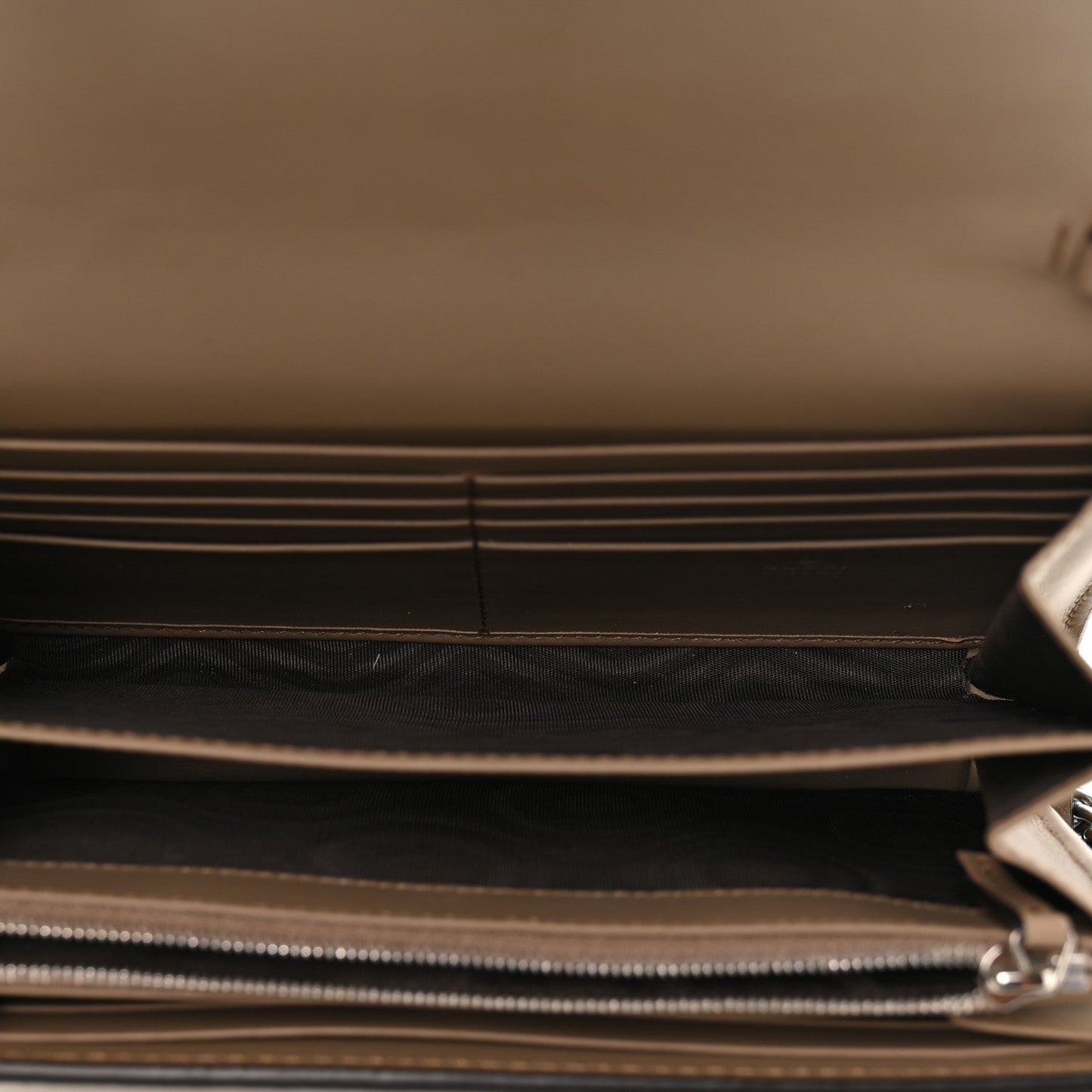 GG Supreme Monogram Mini Dionysus Chain Wallet Beige Taupe