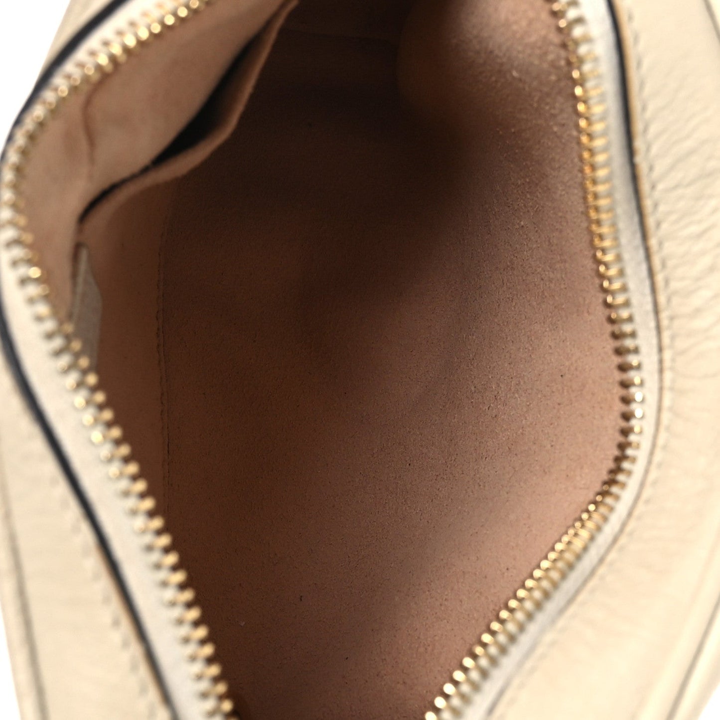 Textured Dollar Calfskin Web Mini Ophidia Shoulder Bag Mystic White