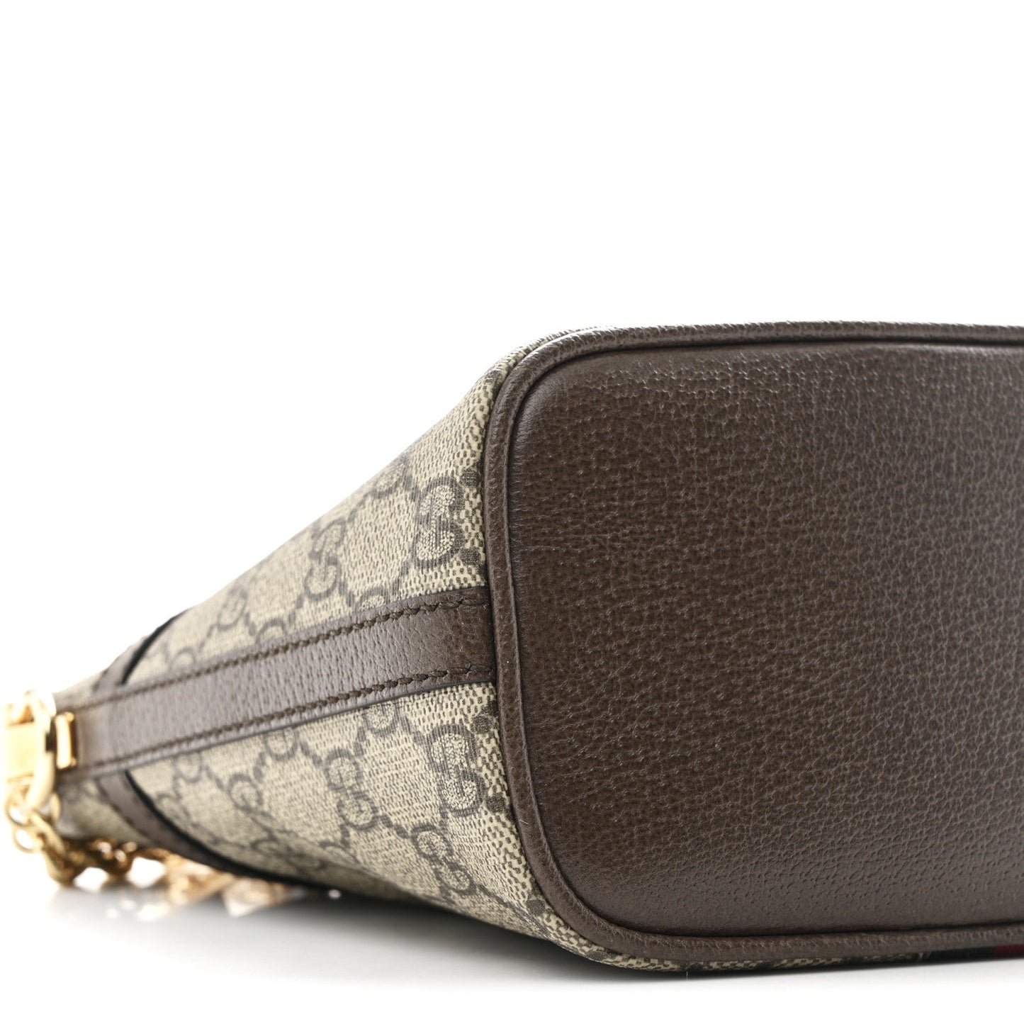 GG Supreme Monogram Web Ophidia Chain Shoulder Bag Brown