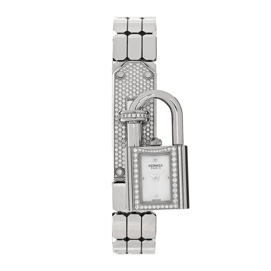 Stainless Steel Diamond Pave 16mm Kelly Quartz Watch