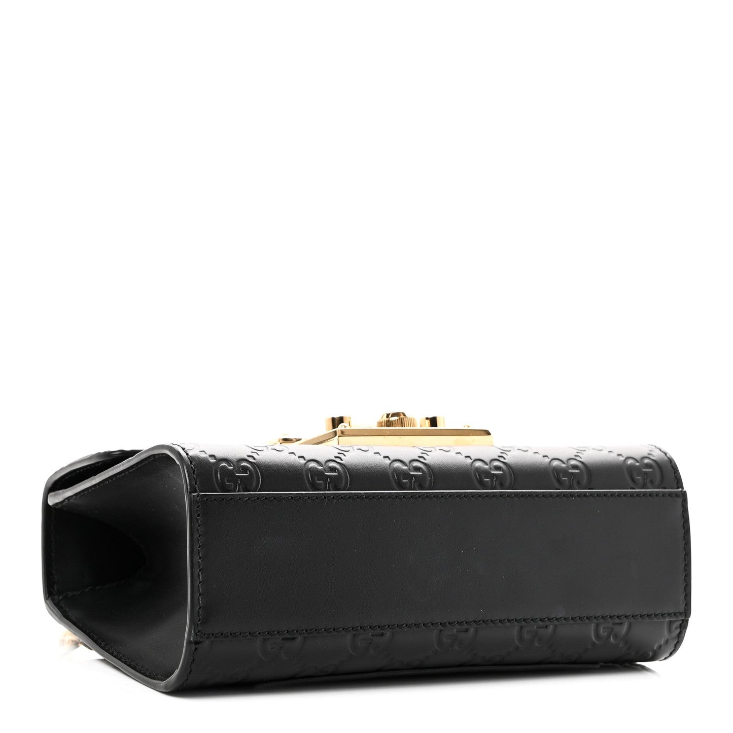 Guccissima Small Padlock Shoulder Bag Black